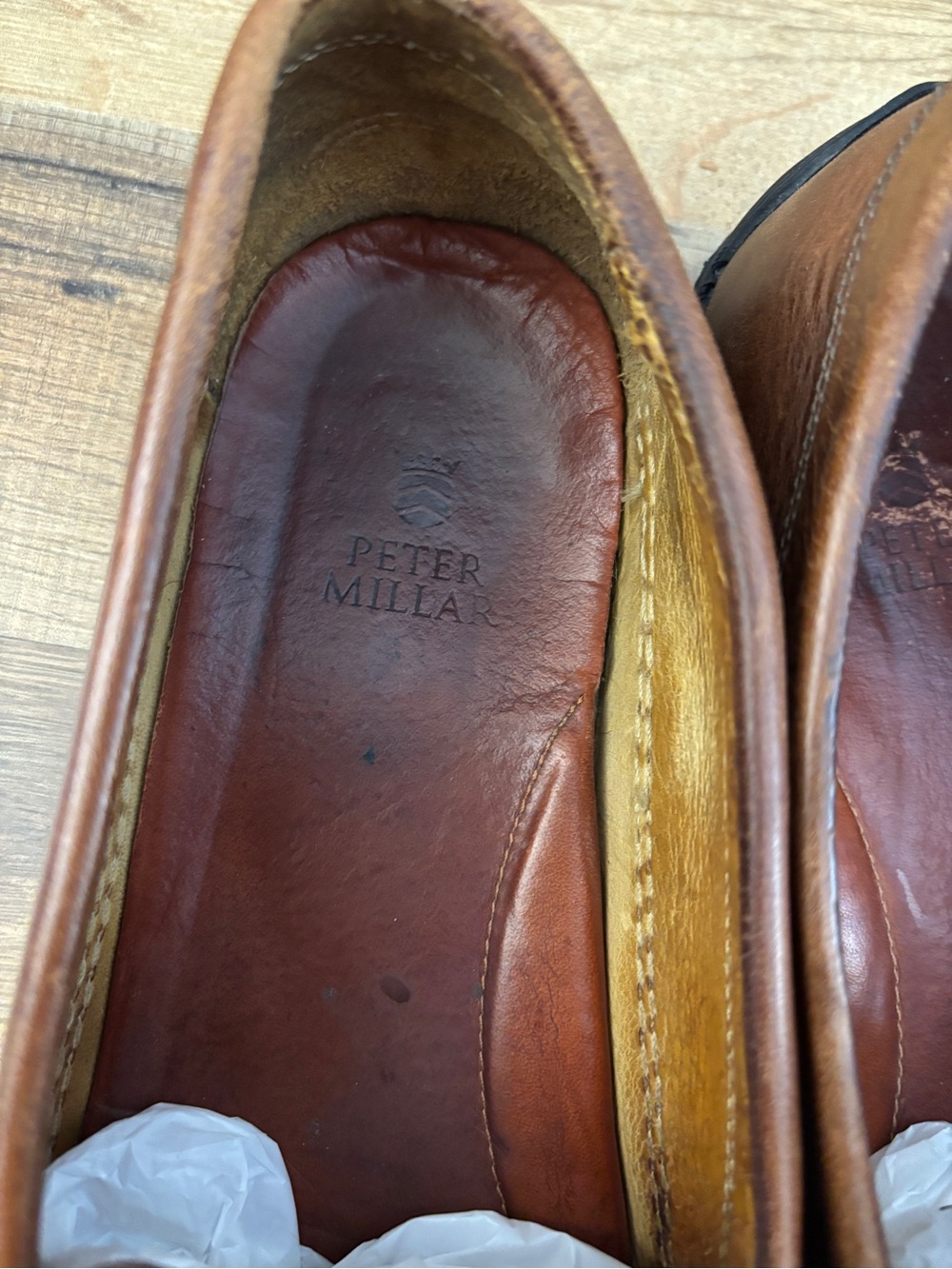 Peter Millar Keily Bit Driving Loafer Leather Brown Men’s - Picture 3 of 9